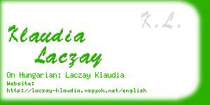 klaudia laczay business card